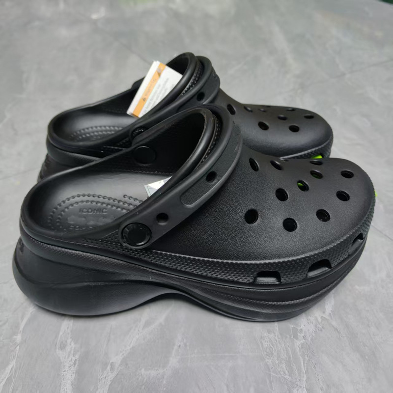 Little Whale Height-Increasing Clog Shoes Casual Women's Sandals Thick-Soled Eva Soft Sole Tan Jianci Same Style 206302 Little Whale Height-Increasing Clog Shoes Casual Women's Sandals Thick-Soled Eva Soft Sole Tan Jianci Same Style 206302