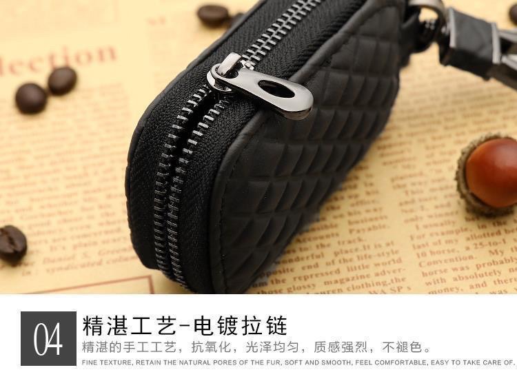 Genuine Leather Universal Car Key Bag Universal Men's and Women's Car Remote Control Protective Cover Korean Personalized Keychain