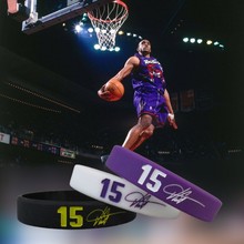 篮球星猛龙队15号卡特签名运动手环硅胶腕带夜光球迷饰品科比韦德
