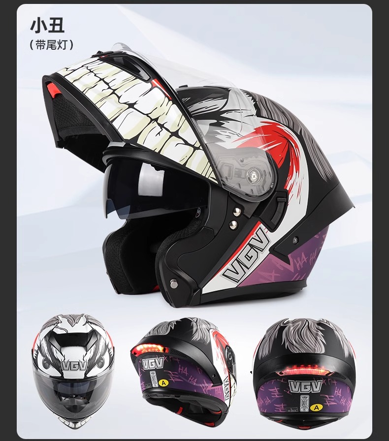 3C certified smart tail light open-face motorcycle helmet, custom full-face helmet for electric motorbikes, unisex, suitable for all seasons and summer
