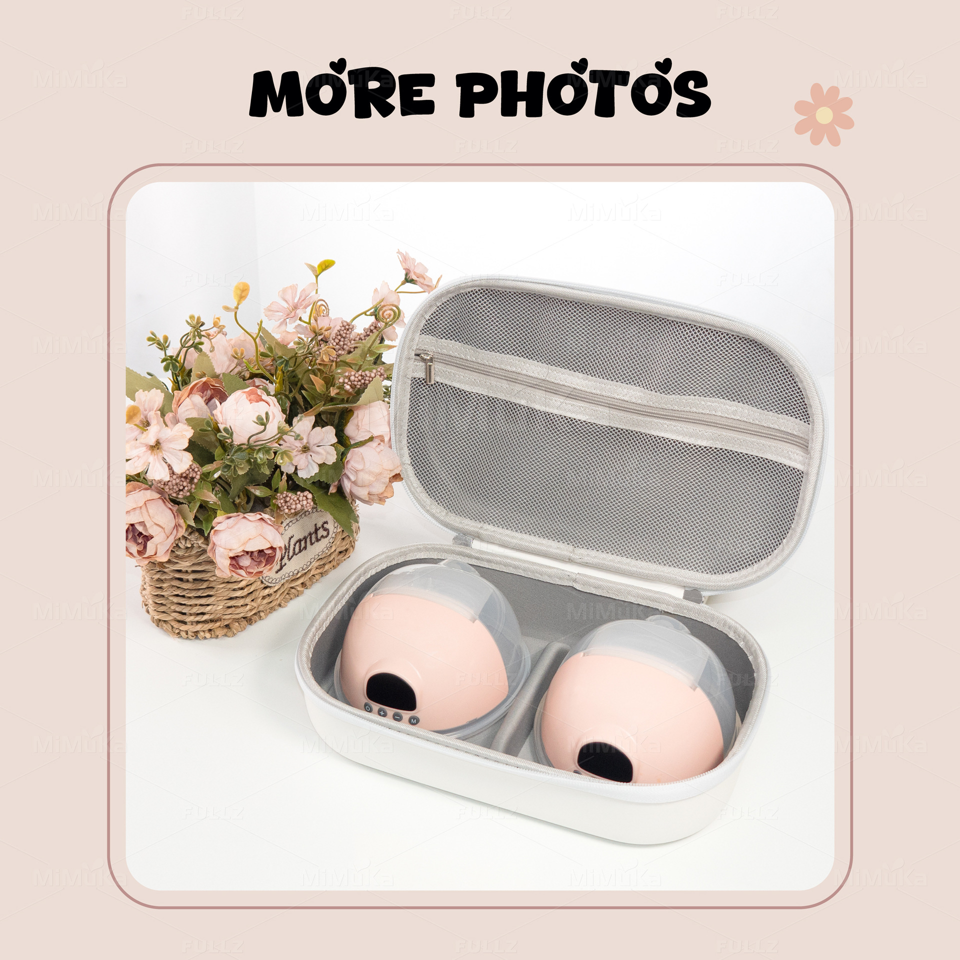 Source Factory Electric Breast Pump Eva Storage Bag Portable Pu Handbag Washable Essential for Breastfeeding Mothers