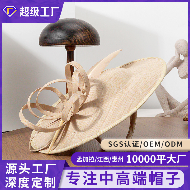 Cross-Border Linglong 2026 New Spring and Summer Women's Hats, British Retro Ladylike Headwear, Bow Hairband