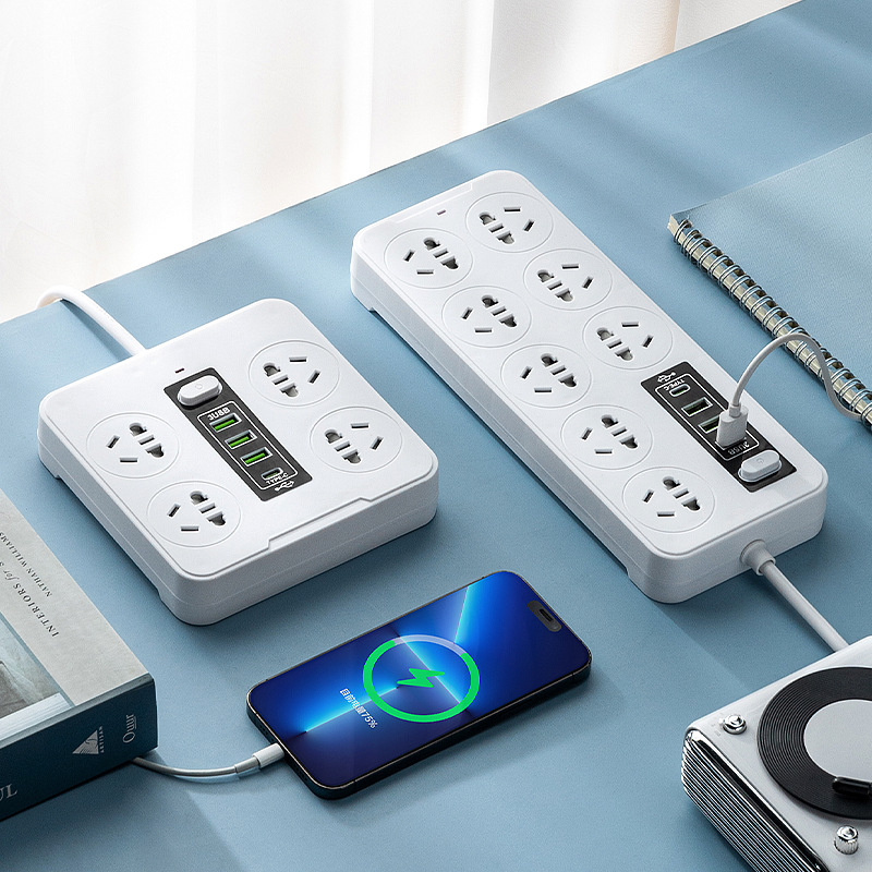 多孔智能插座USB充电插板PD开关电源插排转换插头越南澳规接线板