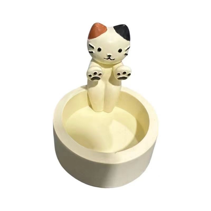 クロスボーダー子猫クリエイティブ燭台漫画猫ファイヤー工芸品キャンドルアロマセラピーデスクトップ装飾品卸売|undefined