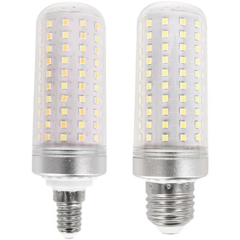 LED玉米灯E27螺口宽电压E14小螺口家用照明节能灯三色变光40W吊灯