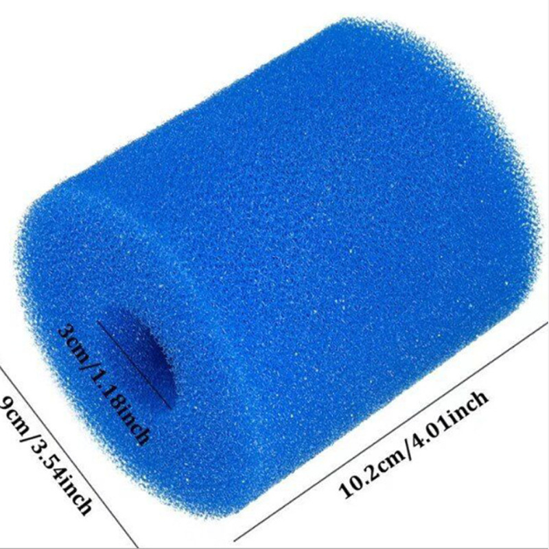 厂家游泳池过滤海绵管108*73蓝色清洁海绵管90*102海绵柱子高密度