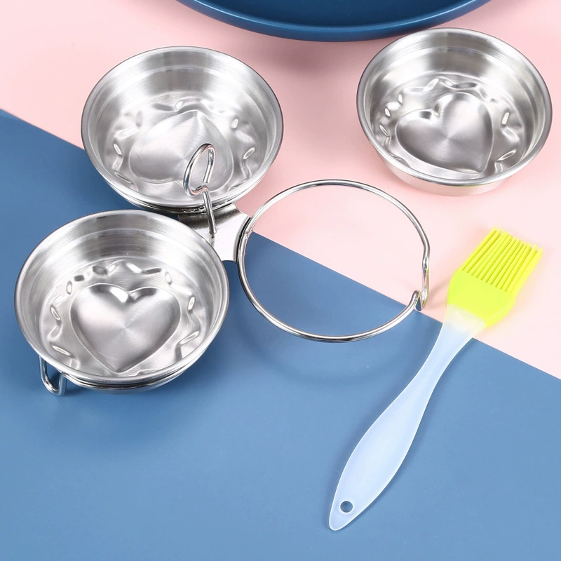 Polypack 304 нержавеющая сталь Egg Mold – формы сердце и круг для жареных, паровых и вареных яиц