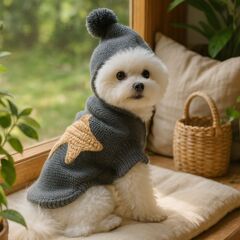 現物クロスボーダー爆金ペット服源工場直販犬猫秋冬星セーター代理
