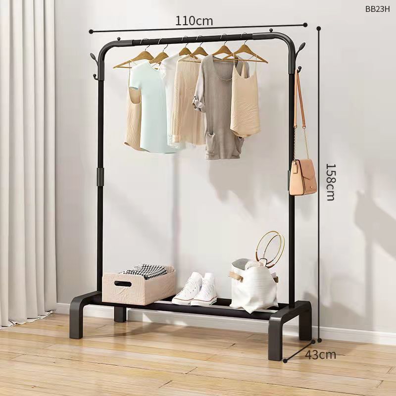 Percha de piso interior varilla de secado de balcón percha de ropa de dormitorio simple percha de ropa de una sola varilla percha de colcha percha de ropa