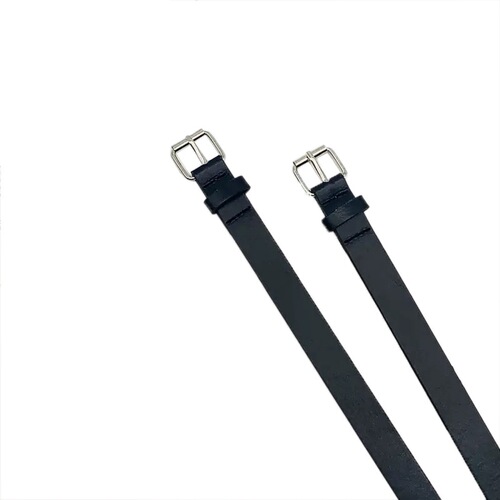 Classic 2.3cm Pin-Back Buckle Small Leather Belt for Kids' Clothing—PU Faux Leather Design, Perfect Match for Denim Jeans