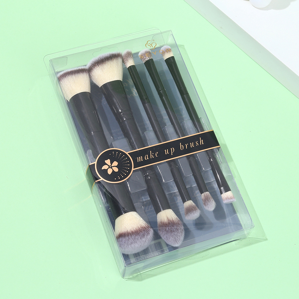 Nuevo conjunto de 5 pinceles de maquillaje de doble cabeza con un conjunto completo de cepillo blush suave en polvo de brillo alto para principiantes herramientas de maquillaje