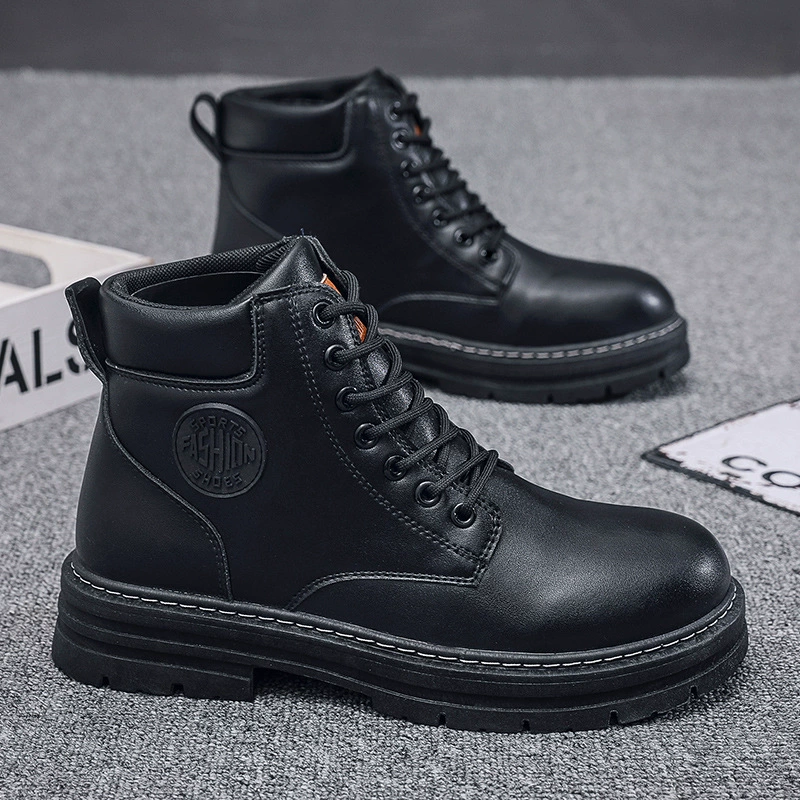 Ботинки‑анкл (Martens) мужские демисезонные, противоскользящие, низкая платформа, корейский стиль, 39–48
