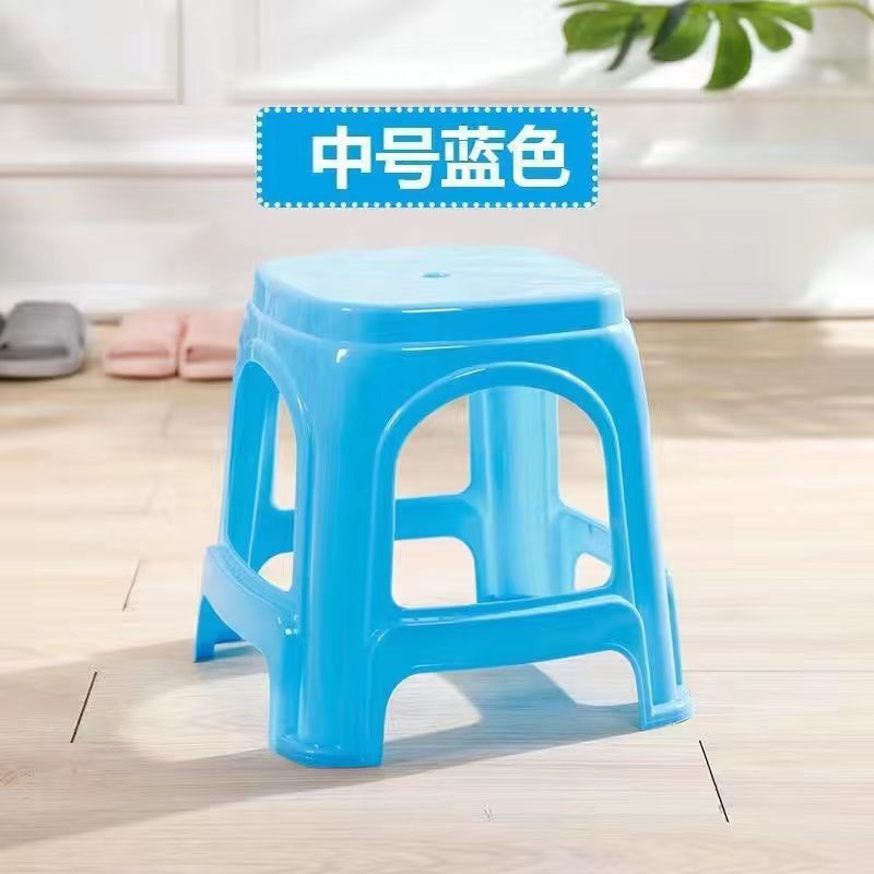 Taburetes de plástico populares para uso doméstico, sillas gruesas para adultos, taburetes altos, taburetes cuadrados para cambiar zapatos, venta directa de fábrica al por mayor. image 9
