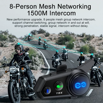 Motorcycle Helmet Headset headset, 8-person MESH network