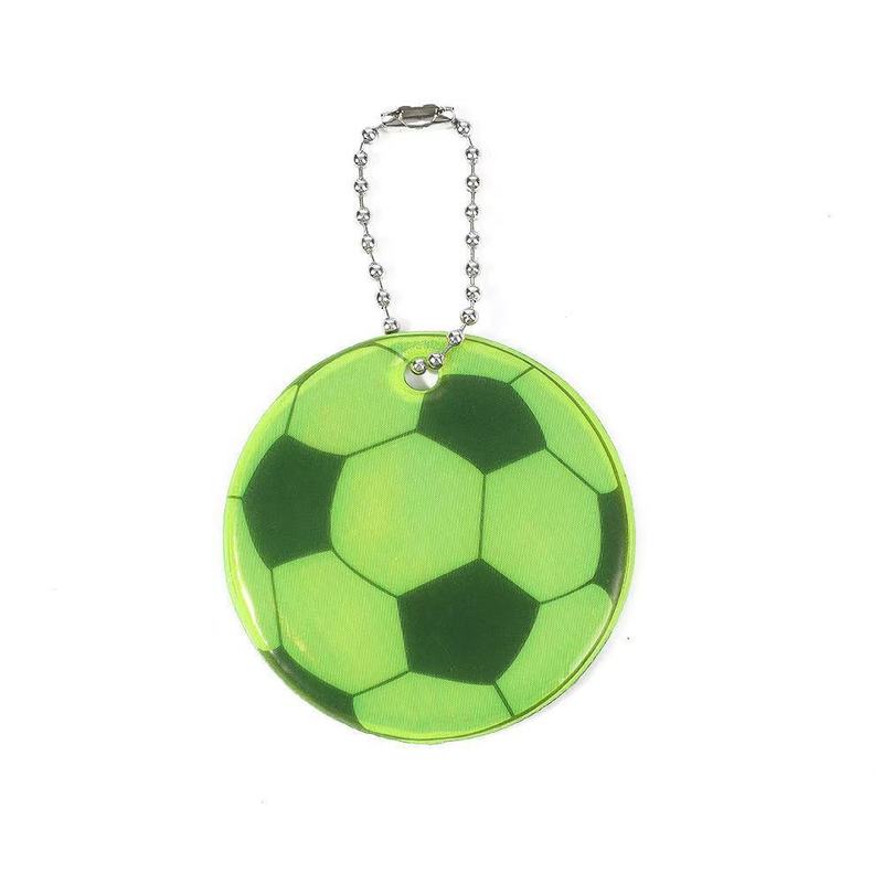 反射サッカー学生スクールバッグペンダント PVC キーホルダー夜間安全警告標識サイクリング反射ペンダント|undefined