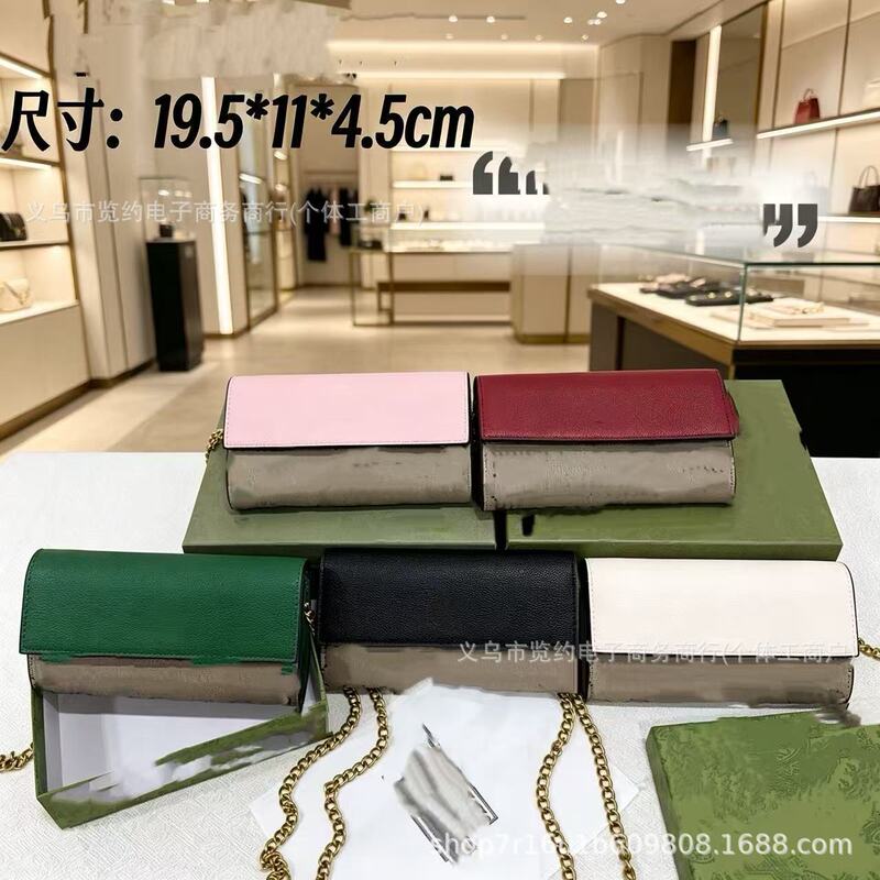G brand's new women's handbag, featuring a high-quality, vintage-style chain design, is a popular and trendy shoulder bag for export