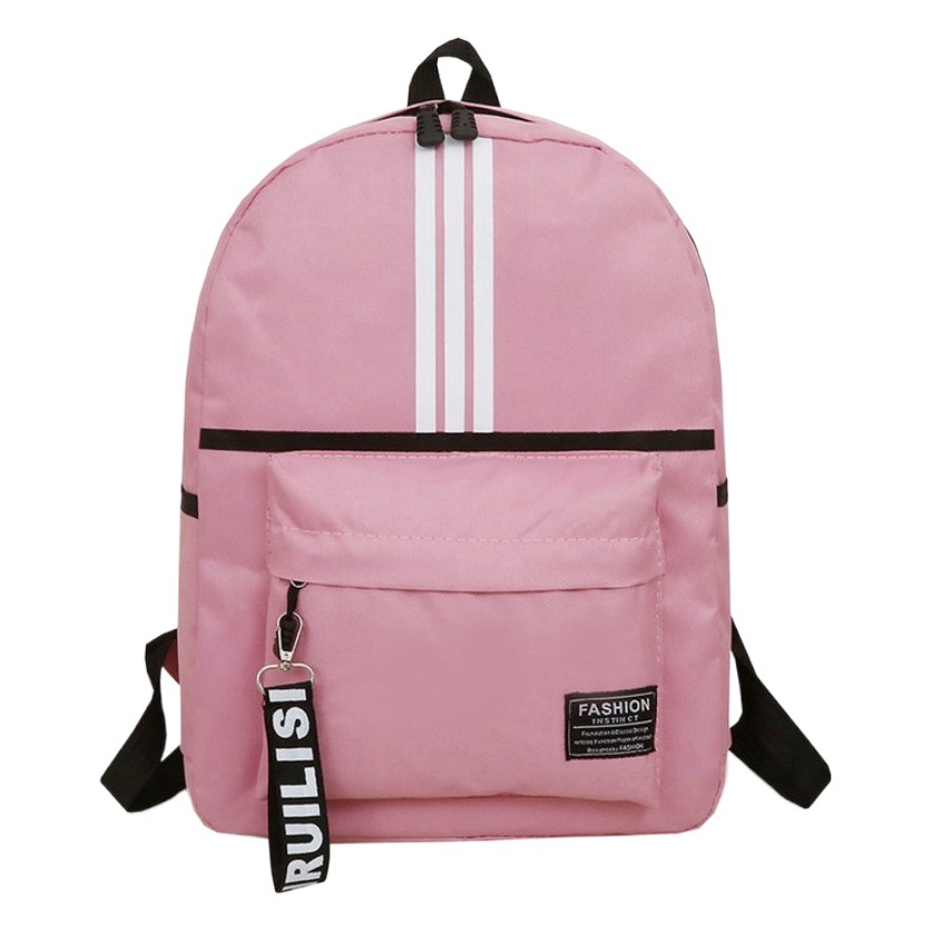 College Style Middle School Student Schoolbag 2023 New Korean Style Simple Striped Large Capacity Backpack Unisex Backpack