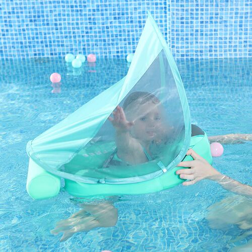 Mambobaby baby swimming ring free of inflatable tummy ring float float can lie down and swim cross-border