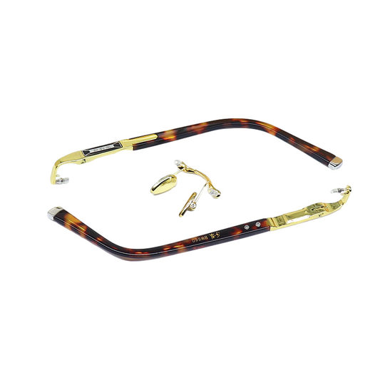 Frameless trimming frame glasses leg nose bridge accessories natural crystal glasses leg stone glasses high-grade plate frame