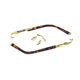 Frameless trimming frame glasses leg nose bridge accessories natural crystal glasses leg stone glasses high-grade plate frame