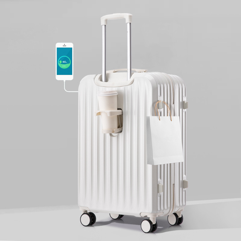 Multifuncional explosión de fuego maleta silenciosa rueda universal de 22 pulgadas caja de cifrado caja de palanca de tracción fuerte