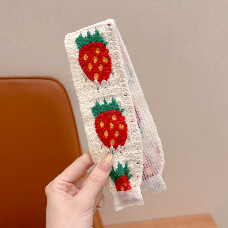 Otoño y invierno flores trituradas de punto Velcro cinta de cabello de alta calidad para mujeres frangeas acabado de cabello de artefacto de la niña bandas de cabello tocado