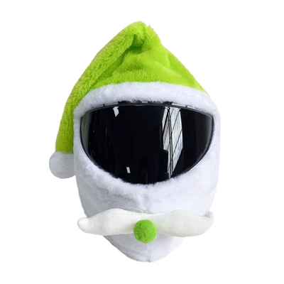Cross-Border Plush Personalized Animal: Dəbilqə (Kaska) aksesuarları - green-santa-hat