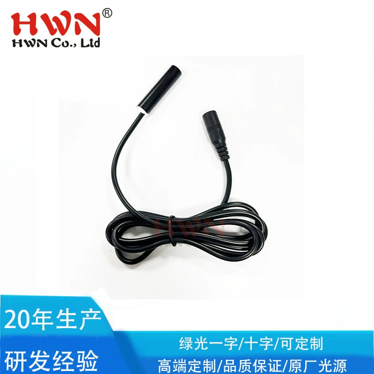 Кастомизированный лазерный модуль с крестообразным лучом 10*40 мм, кислородно-черный, 520 нм зеленый свет, однолинейный, одноточечный центр