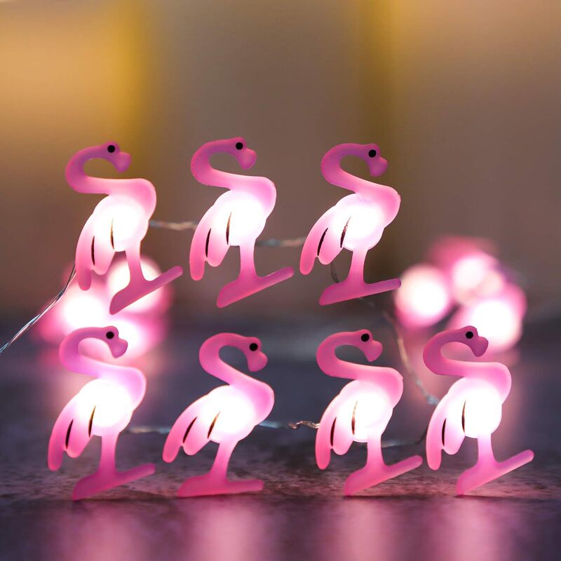 Qianguang ins Copper Wire Lamp Pineapple Cactus Pizza Rainbow Unicorn Grape Flamingo Fastener Lights
