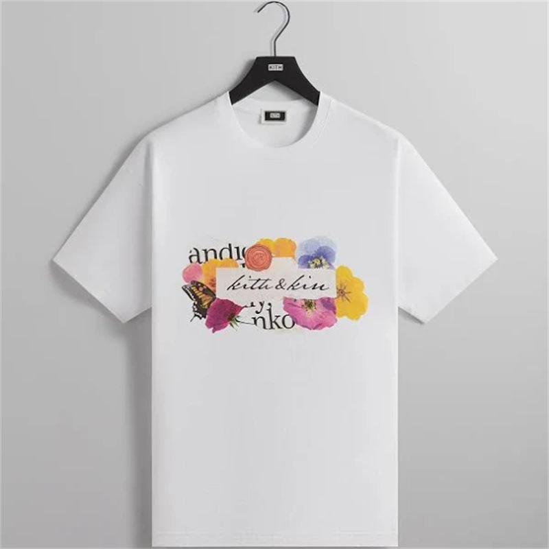 American fashion brand KITH collaborates with The Godfather to release a T-shirt with a BOX LOGO print, short sleeves, loose fit, round neck, suitable for both men and women