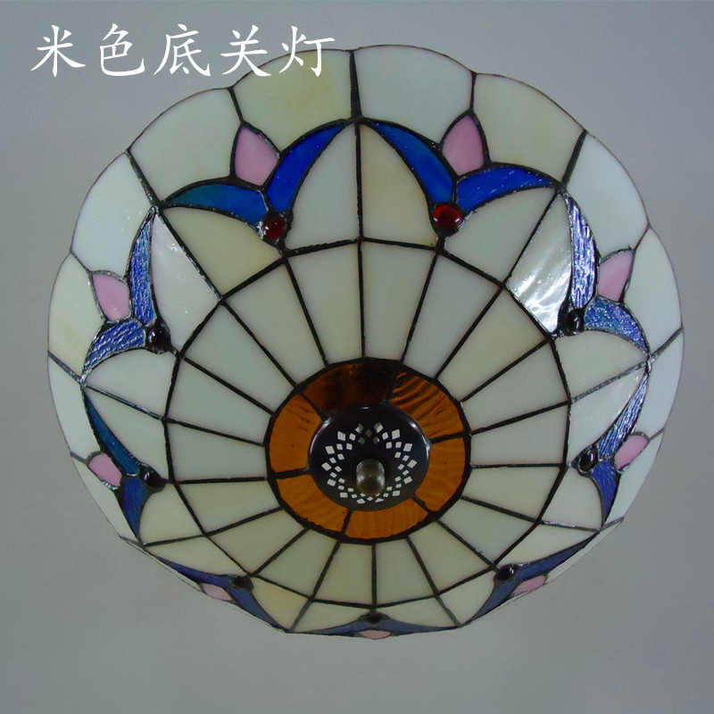 Iluminación al por mayor LED simple sala de estar lámpara de techo Tiffany dormitorio creativo Lámpara decorativa lámpara de techo