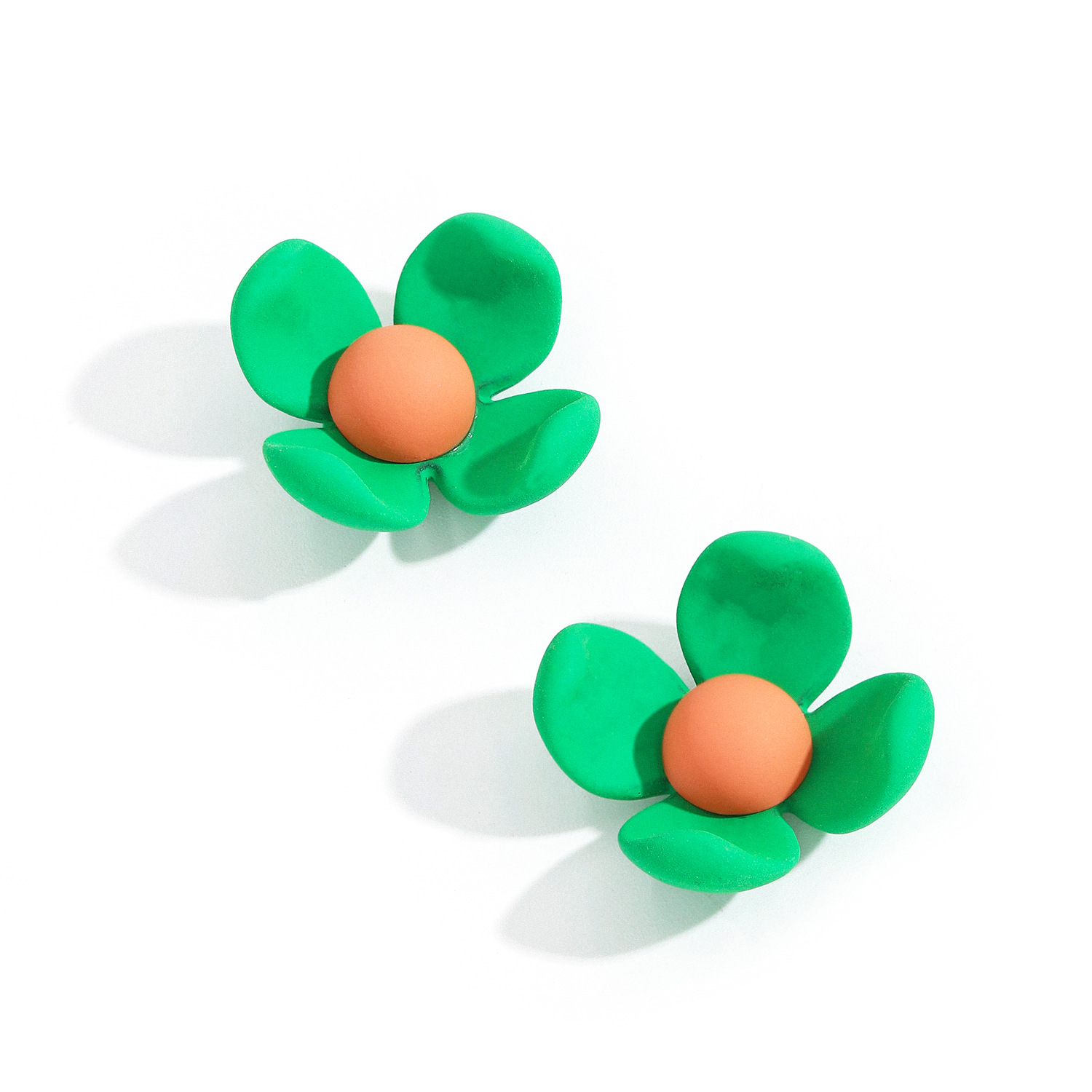Korean Candy Color Flower Resin Earrings display picture 1