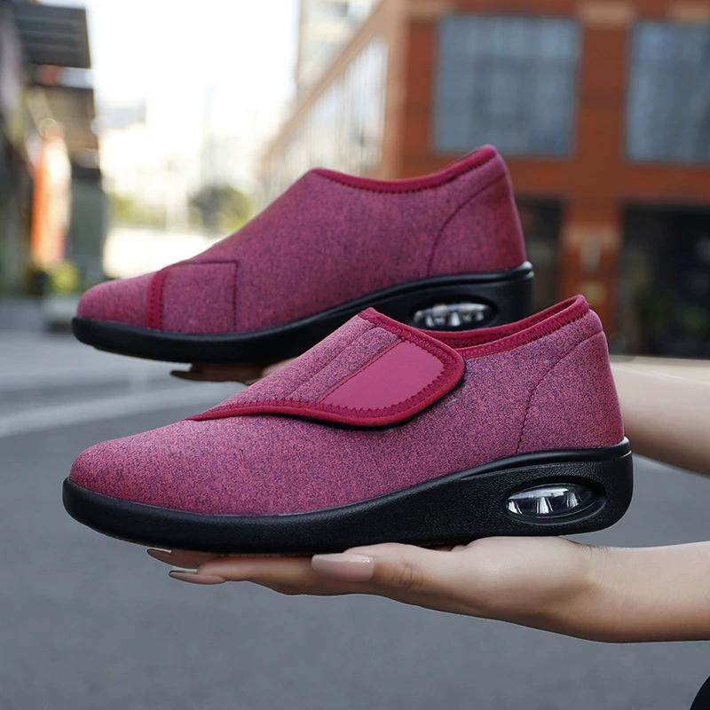 2024 весна и лето мама обувь сетка дышащая сетка повседневная обувь модная воздушная подушка плоская подошва плюс размер 44 трансграничная обувь для ходьбы