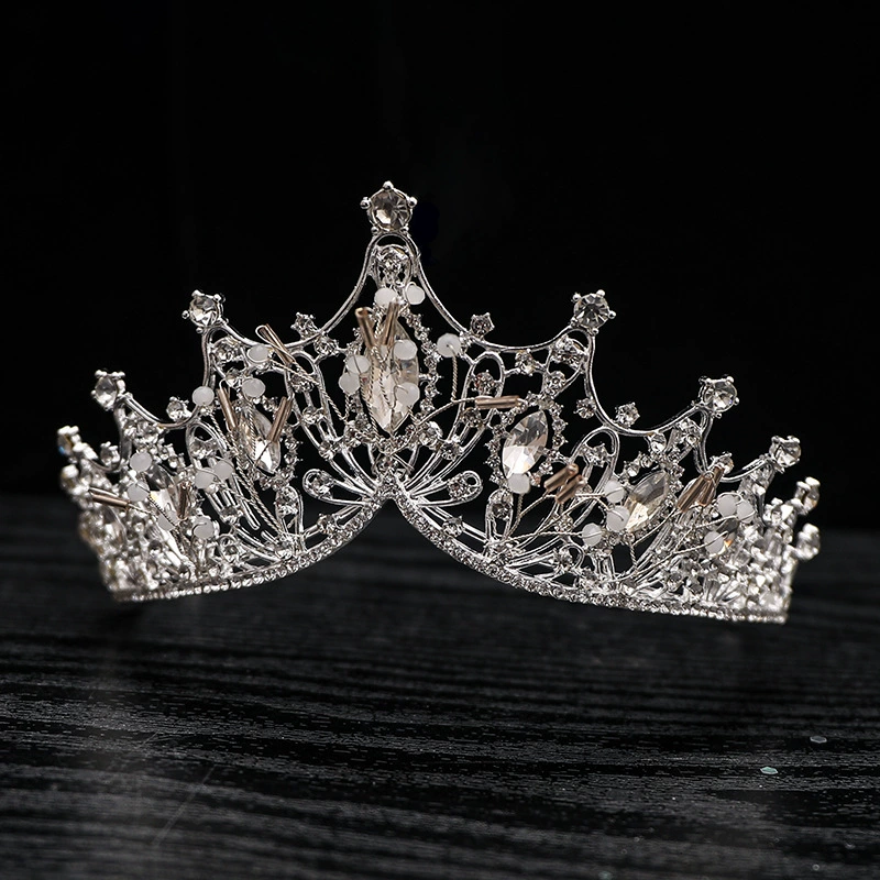 Headband Princess Crown, Crystal & Pearl Hair Accessory, Korean Small Princess Tiara