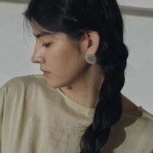 欧美ins网红金耳钉时尚个性18k金极简风捕梦网轻奢设计耳环戒指