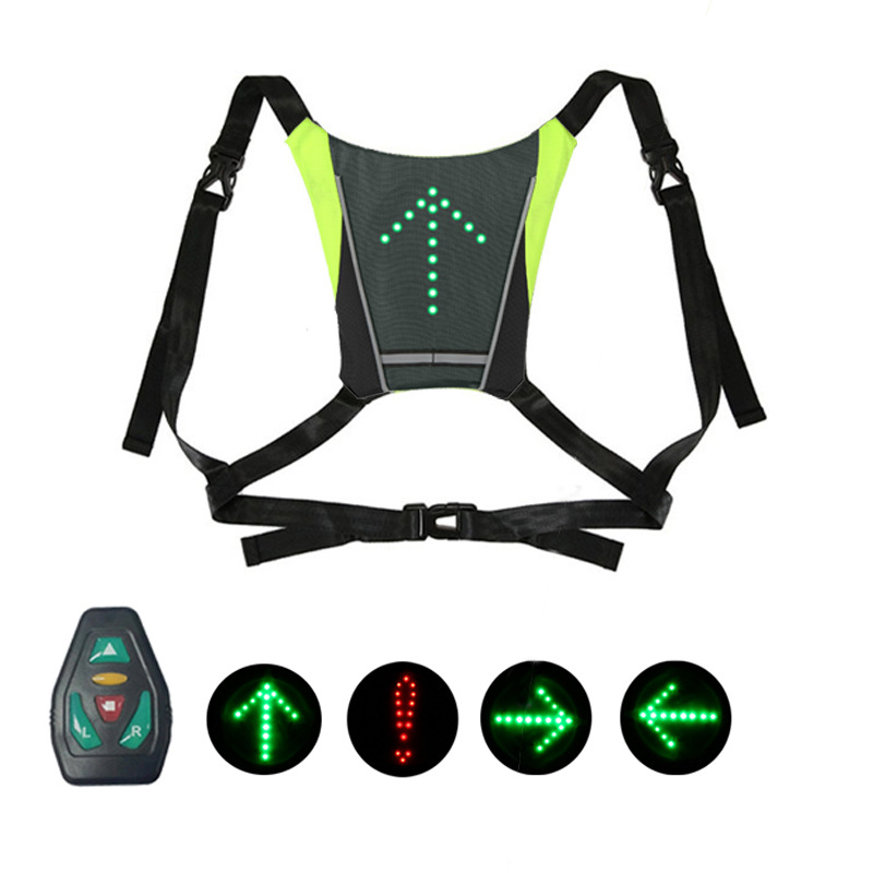 Control remoto inalámbrico LED luminoso advertencia Chaleco de advertencia de seguridad chaleco luminoso bolsa ventas directas de la fábrica