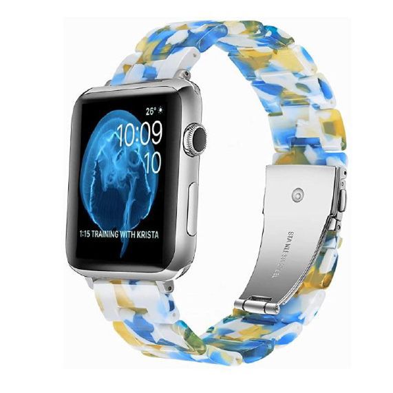 適用于Apple watch7智能蘋果手表帶 iWatch6543樹脂表帶 跨境