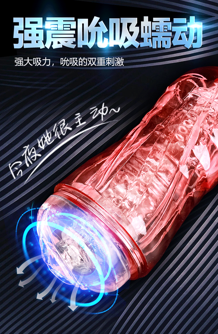 Linglong High-Transparency Airplane Cup Manual Male Masturbator, TPE Sleeve, Compact Travel Size — detail image 2