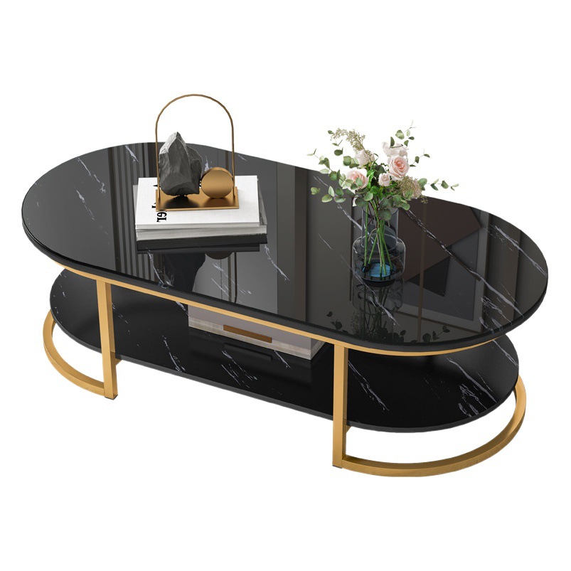 Mesa de té de lujo ligero sala de estar casa pequeño apartamento simple mesa de té de vidrio templado moderno simple Internet celebridad mesa de té pequeña