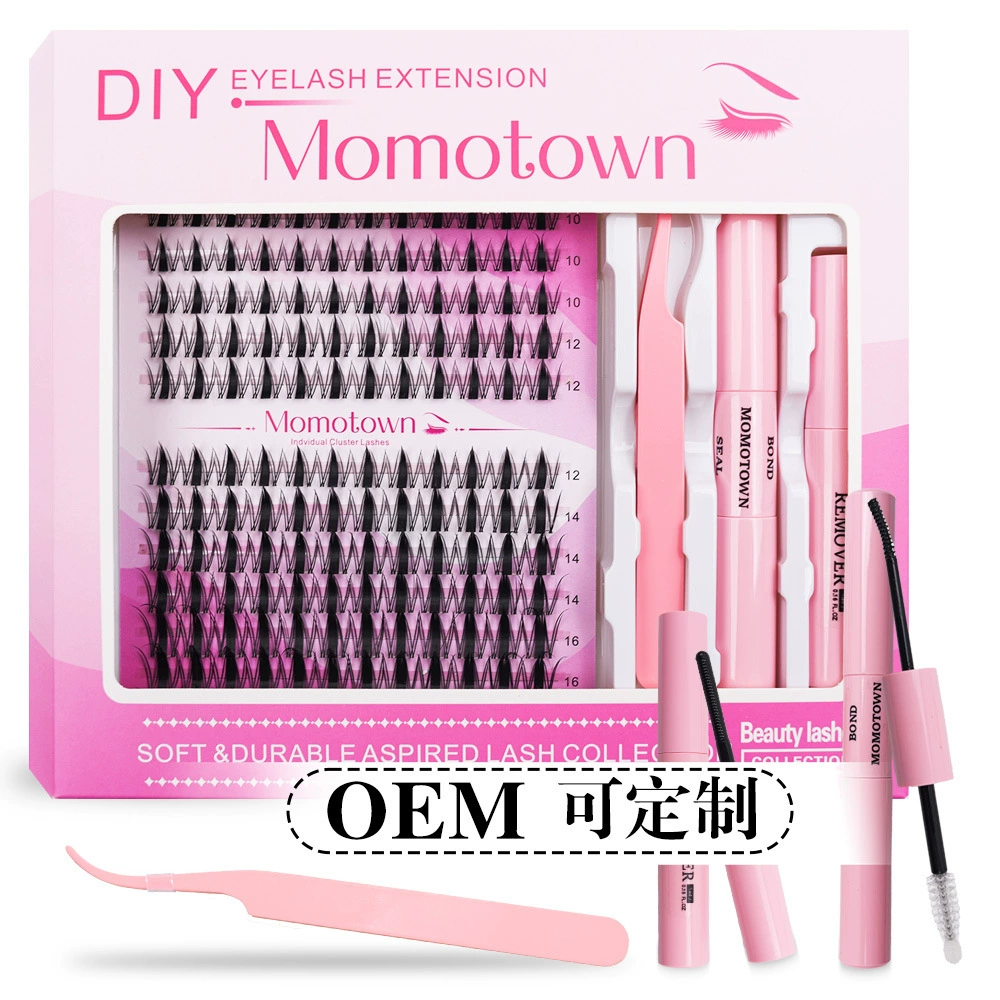 Трансграничная электронная коммерция DIY сегментированные волосы красный набор тонкие перекрещенные густые накладные ресницы прямые поставки с фабрики экспорт TK