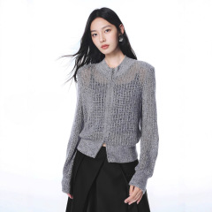 国内鸟家2025秋季新款女装百搭双拉链质感修身短款开衫A1EDF3410