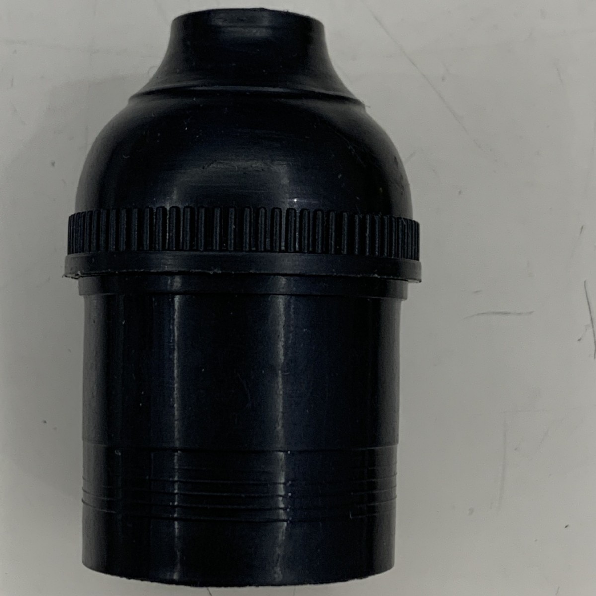 Portalámparas E27 impermeable, tapa de rosca redonda de plástico negro, base de rosca para bombilla LED