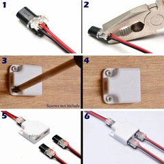 LED soldering-free and stripping-free terminal block with lock 2P D2 inter-pluggable removable connector power wire pairing