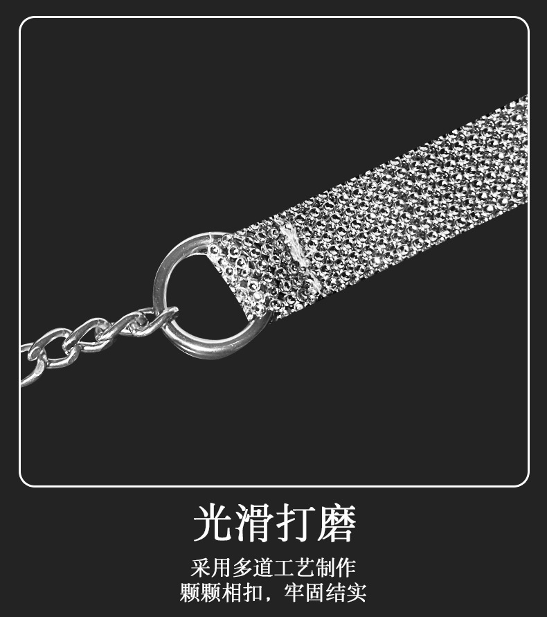 SM Bondage Kit 7-Piece Set with Metal Handcuffs, Pink or Black, Adult Couples Play — detail image 15