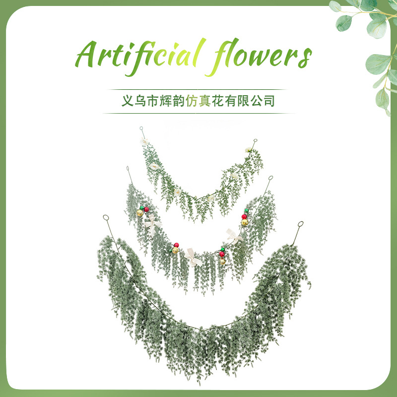 Ratán artificial transfronteriza floral suave decoración planta vid patio fiesta hogar Decoración simulación aguja de pino suave Ratán