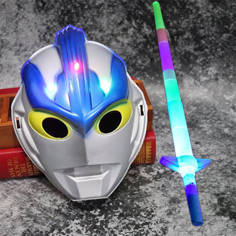 Cerro Autot máscara de niños luminosa máscara de casco de Digia Cerro armas juguetes para niños espada cuerpo