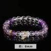 Organic bamboo white crystal, copper bracelet