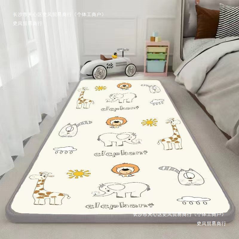 Children's Anti-Fall Mat Thickened Baby Bedside Mat Floor Mat Living Room Crawling Mat Non-Toxic and Odorless Bedside Mat Anti-Fall