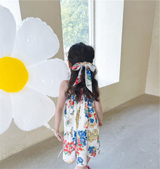 Children's Beach Dress Summer Girls Tank Top Dress Kids Dress 3-8 Years Old Children's Clothing One-Time Shipping Band