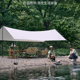 Canopy Tent Black Glue Outdoor Camping Portable Butterfly Shade Rain Canopy Picnic Silver-coated Sunscreen Camping Equipment